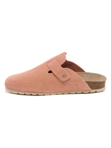 billowy Leder-Clogs in Rosa