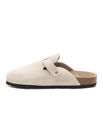 billowy Leren clogs beige