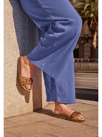 billowy Skórzane klapki w kolorze jasnobrązowym