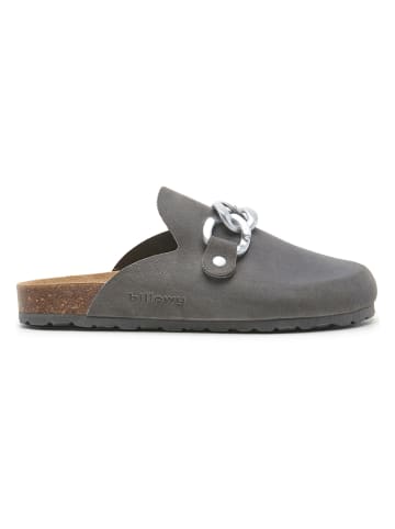 billowy Leren clogs grijs