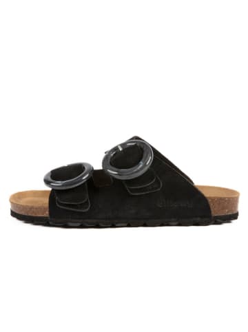 billowy Leren slippers zwart