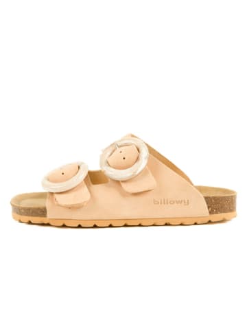 billowy Leren slippers lichtroze