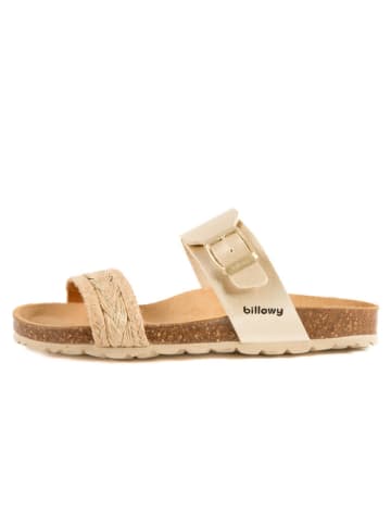 billowy Pantoletten in Gold