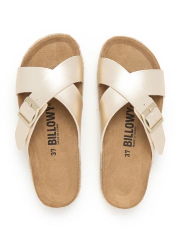 billowy Pantoletten in Gold