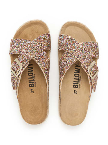 billowy Klapki w kolorze złotym