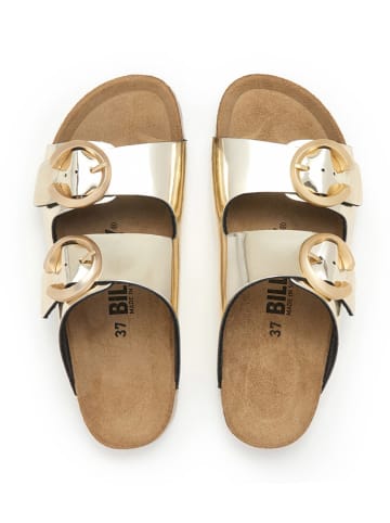 billowy Klapki w kolorze złotym