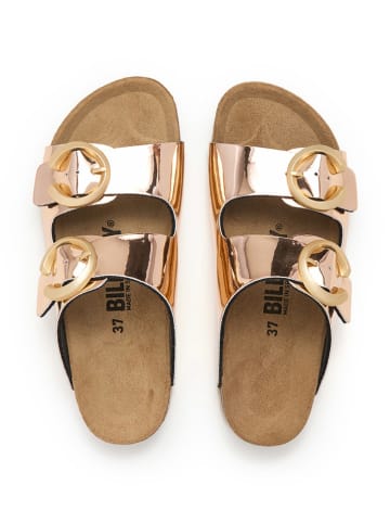 billowy Pantoletten in Rosegold