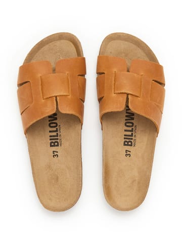 billowy Skórzane klapki w kolorze pomarańczowym