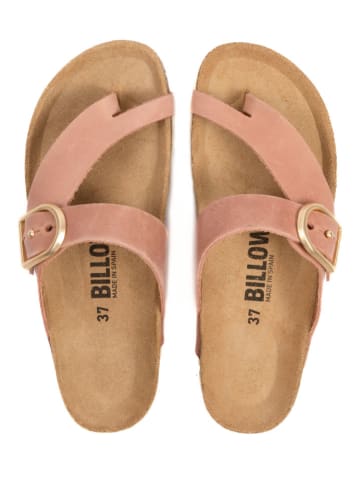 billowy Skórzane japonki w kolorze różowym