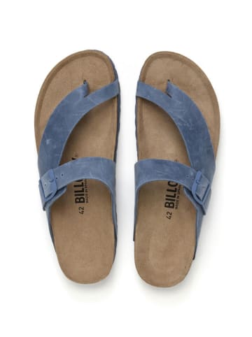 billowy Leren teenslippers blauw