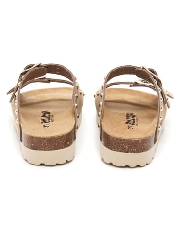 billowy Skórzane klapki w kolorze brązowym