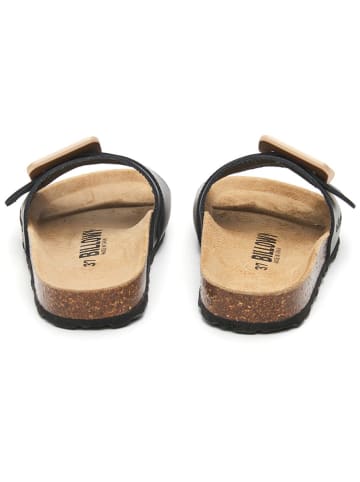 billowy Leren slippers zwart