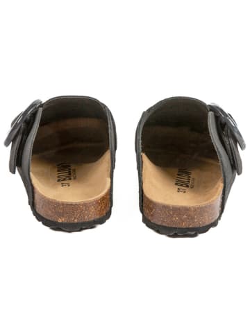 billowy Leren clogs zwart