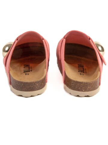 billowy Leren clogs lichtroze