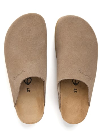 billowy Skórzane chodaki w kolorze jasnobrązowym