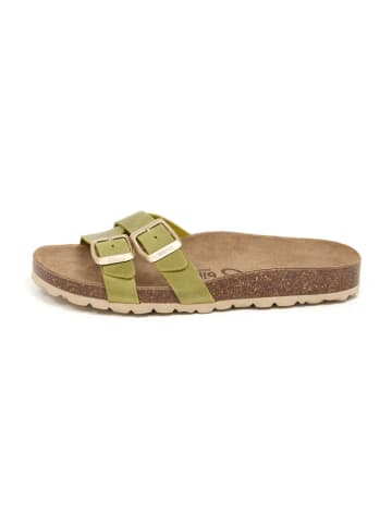 billowy Leren slippers groen