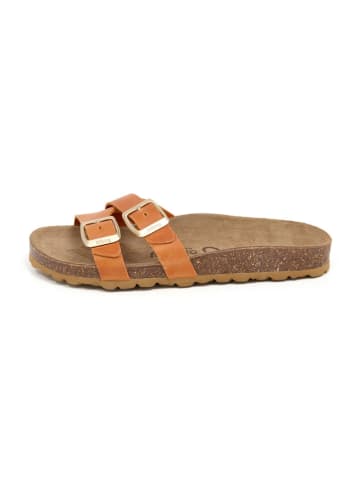 billowy Leren slippers oranje