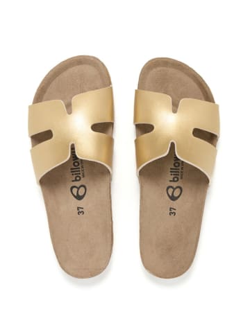 billowy Pantoletten in Gold