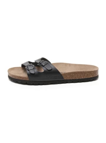 billowy Leren slippers zwart