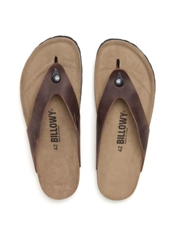 billowy Skórzane japonki w kolorze brązowym