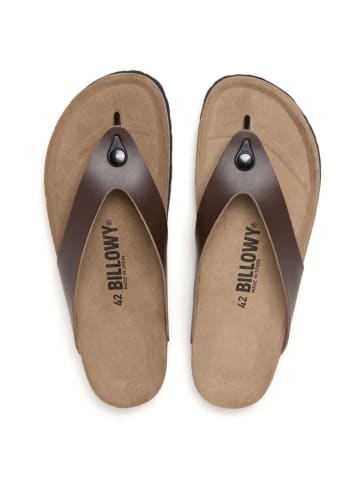 billowy Skórzane japonki w kolorze brązowym