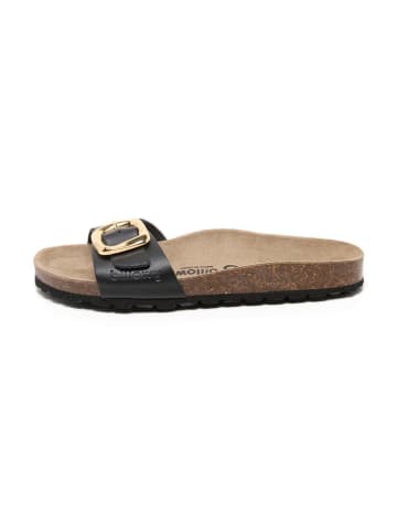 billowy Leren slippers zwart