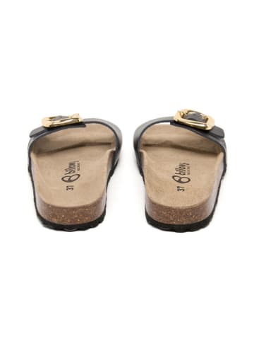billowy Leren slippers zwart