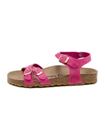 billowy Leren sandalen roze