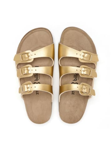 billowy Pantoletten in Gold