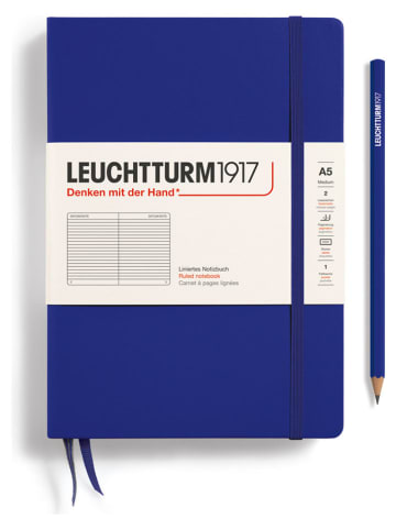 LEUCHTTURM1917 Liniertes Notizbuch in Blau - A5