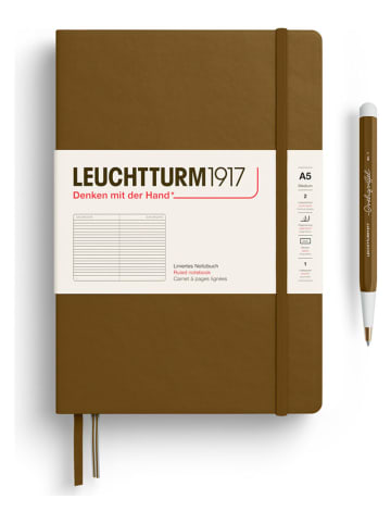 LEUCHTTURM1917 Liniertes Notizbuch in Braun - A5
