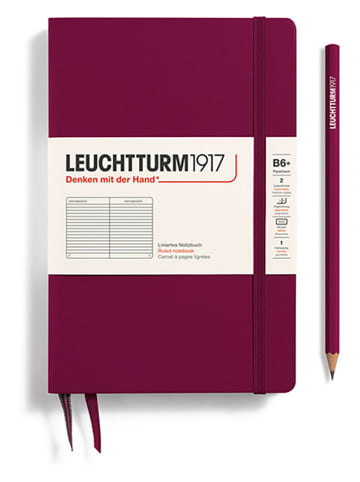 LEUCHTTURM1917 Liniertes Notizbuch in Bordeaux - B6+