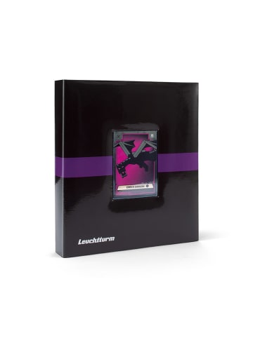 Leuchtturm Sammelkarten-Album ''Pro Small - Fantasy'' in Schwarz/ Lila - (L)22,5 x (B)20 cm