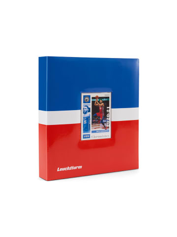 Leuchtturm Sammelkarten-Album ''Pro Small - Sport'' in Rot/ Blau - (L)22,5 x (B)20 cm