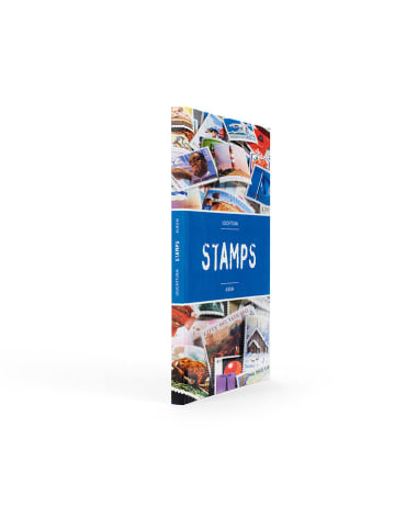 Leuchtturm Briefmarkenalbum ''Stamps'' in Blau/ Bunt - DIN A4