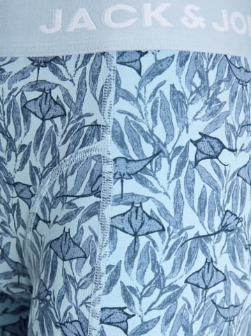 JACK & JONES Junior 2er-Set: Boxershorts "Jake" in Hellblau/ Dunkelblau/ Grün