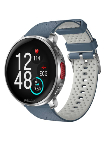 Polar Fitnessuhr ''Vantage V3'' in Silber/ Blau