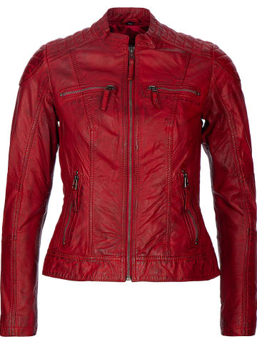 7eleven Lederjacke "Narbon" in Rot