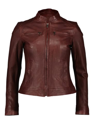 7eleven Leren jas "Terra" bordeaux