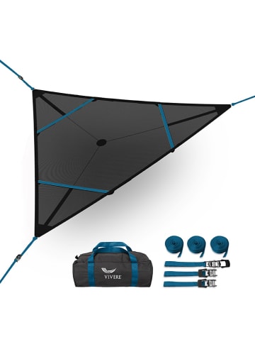 Vivereeurope Lufthängematte ''Elevate Aerial'' in Schwarz/ Blau - (L)333 x (B)333 cm