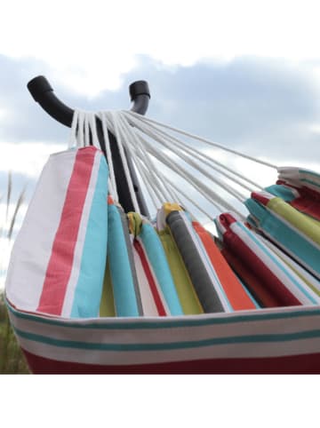 Vivereeurope Hängematte mit Gestell in Bunt/ Anthrazit - (B)250 x (H)104 x (T)109 cm