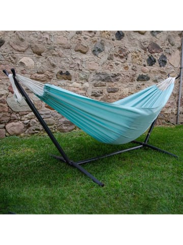 Vivereeurope Hamak ze stelażem w kolorze turkusowo-antracytowym - 250 x 104 x 109 cm