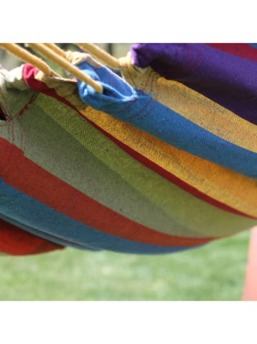 Vivereeurope Hangmat met frame bruin/meerkleurig - (B)259 x (H)104 x (D)119 cm