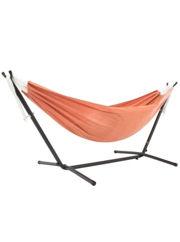 Vivereeurope Hängematte mit Gestell in Anthrazit/ Orange - (B)250 x (H)104 x (T)109 cm