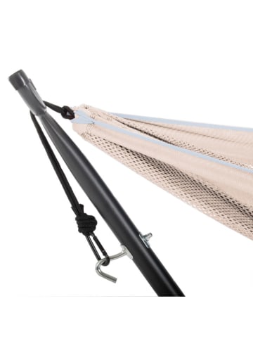 Vivereeurope Hängematte mit Gestell in Beige/ Anthrazit - (B)280 x (H)109 x (T)119 cm
