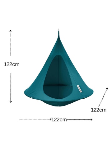 Vivereeurope Kinderhangstoel ''Cacoon'' petrol - (H)120 x Ø 120 cm