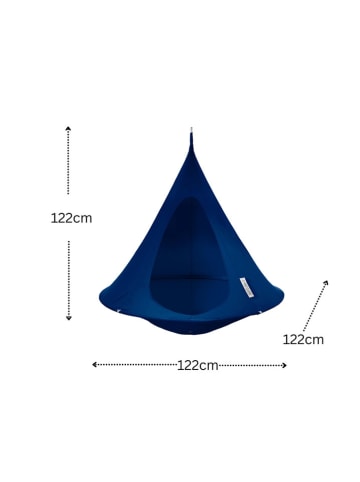 Vivereeurope Kinderhangstoel ''Cacoon'' donkerblauw - (H)120 x Ø 120 cm