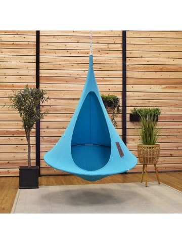 Vivereeurope Dziecięcy fotel wiszący "Cacoon" w kolorze turkusowym - wys. 120 x Ø 120 cm