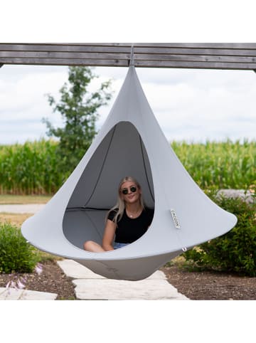 Vivereeurope Podwójny fotel wiszący "Cacoon" w kolorze szarym - wys. 180 x Ø 180 cm