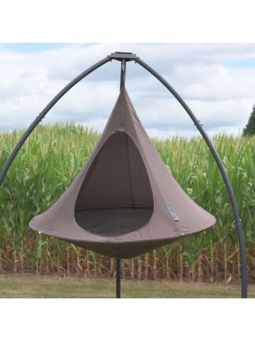 Vivereeurope Dubbele hangstoel ''Cacoon'' taupe - (H)180 x Ø 180 cm